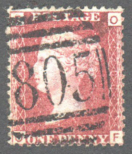 Great Britain Scott 33 Used Plate 206 - OF - Click Image to Close
